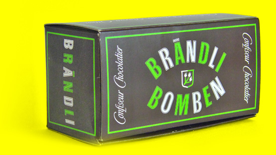 Schöne Pralinéverpackung (Brändlibomben)