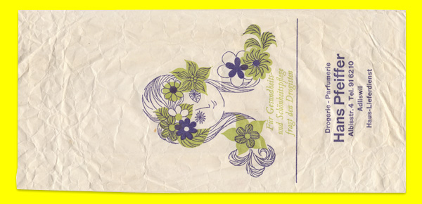 Altmodische Drogerie-Papiertüte