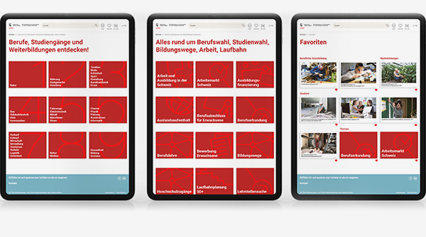 BIZlinks 3 verschiedene Seitenansichten (Tablet)