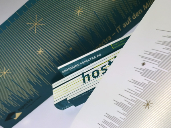 Kundenmailing "Massstab", Folienprägung Kundenmailing "Massstab", Folienprägung