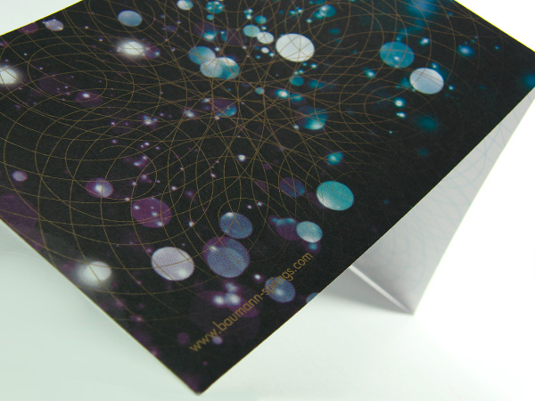 Grusskarte, Baumann Federn