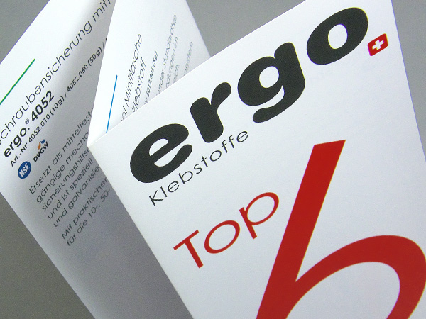 Falzflyer ergo "Top 6"