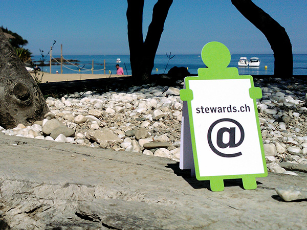 Sandwichman-Mailing, stewards.ch